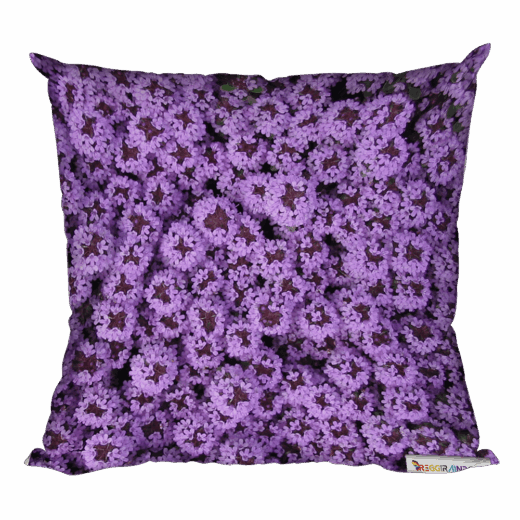 Foto-Kissen "Lila Blütenteppich"