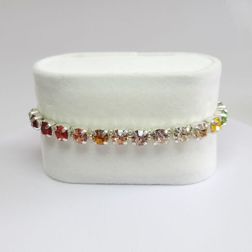Kristall-Armband "RegenbogenZauber" silberfarben