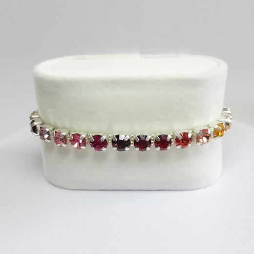 Kristall-Armband "RegenbogenZauber" silberfarben