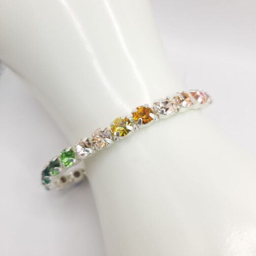 Kristall-Armband "RegenbogenZauber" silberfarben