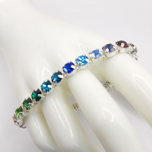 Kristall-Armband "RegenbogenZauber" silberfarben