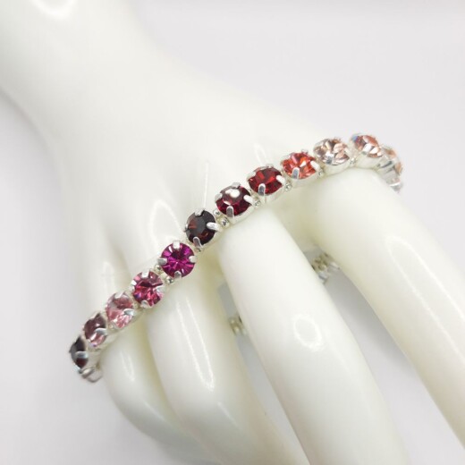 Kristall-Armband "RegenbogenZauber" silberfarben