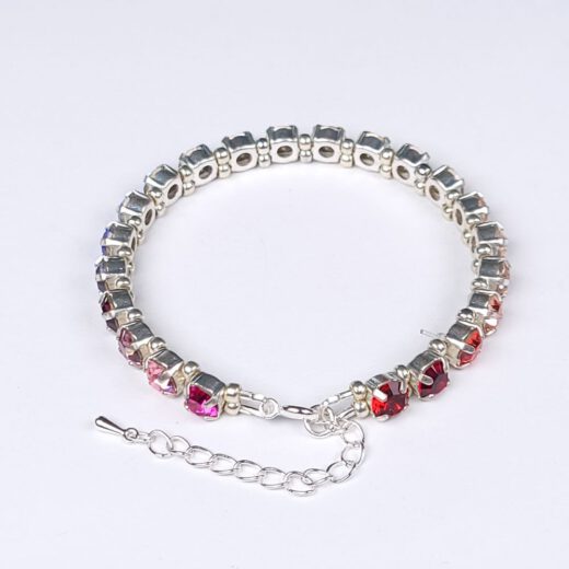 Kristall-Armband "RegenbogenZauber" silberfarben