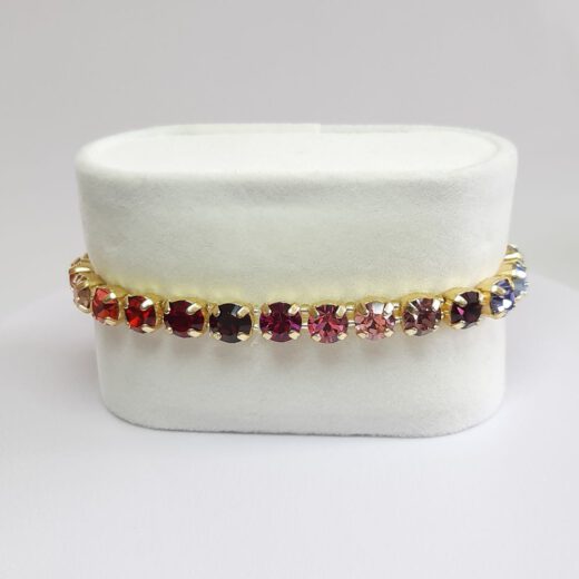 Kristall-Armband "RegenbogenZauber" goldfarben