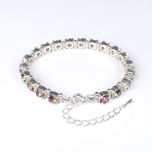 Kristall-Armband "BlumenZauber" silberfarben