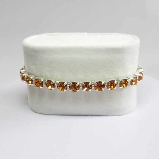 Kristall-Armband "Topas" silberfarben