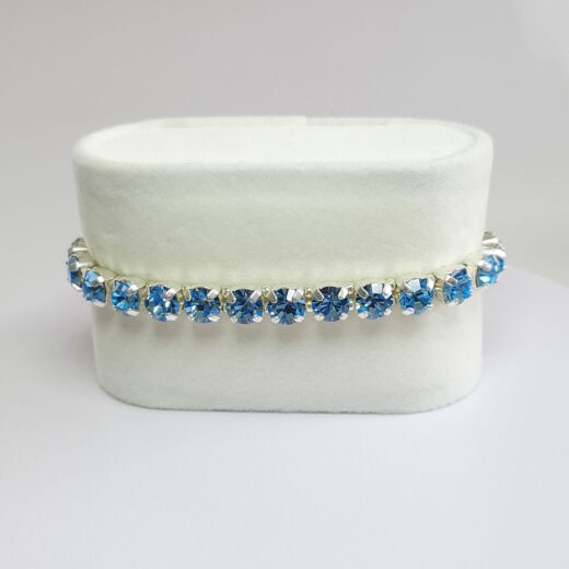 Kristall-Armband "Aquamarin" silberfarben