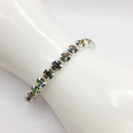 Kristall-Armband "BlumenZauber" silberfarben