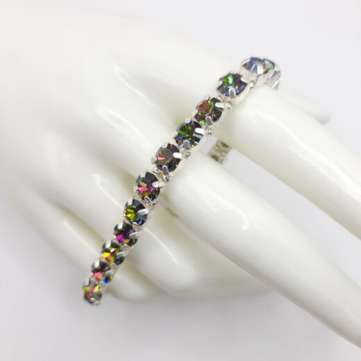 Kristall-Armband "BlumenZauber" silberfarben