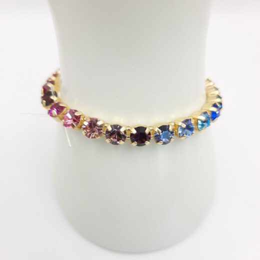 Kristall-Armband "RegenbogenZauber" goldfarben