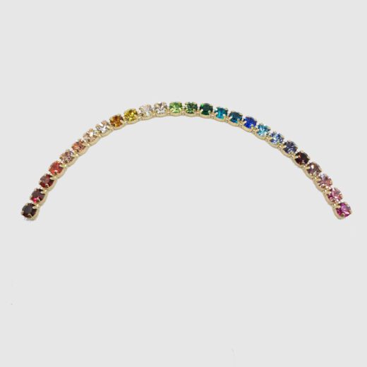 Kristall-Armband "RegenbogenZauber" goldfarben