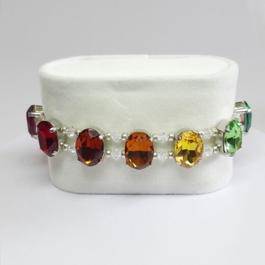 Armband "RegenbogenFantasie" silberfarben