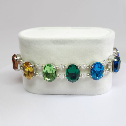 Armband "RegenbogenFantasie" silberfarben