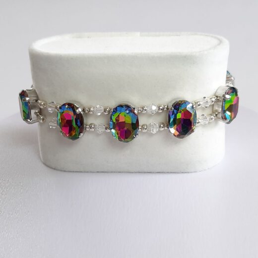 Armband "BlumenZauberFantasie" silberfarben