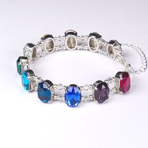 Armband "RegenbogenFantasie" silberfarben
