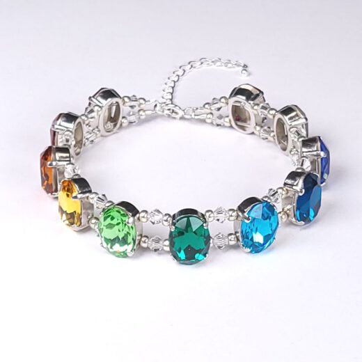 Armband "RegenbogenFantasie" silberfarben