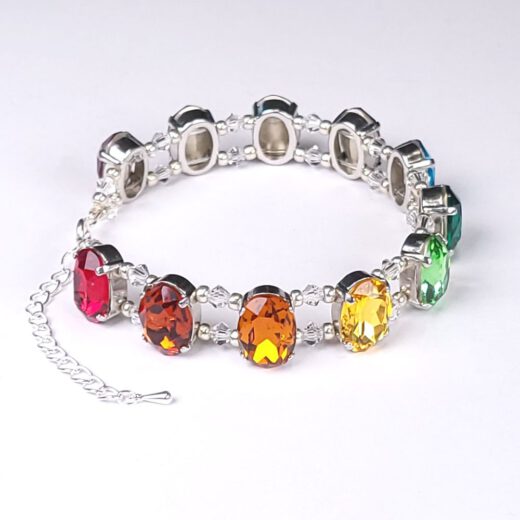 Armband "RegenbogenFantasie" silberfarben