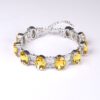 Armband "KristallFantasie Topas" silberfarben