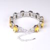 Armband "KristallFantasie Topas" silberfarben