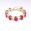 Armband "KristallFantasie Rubin" goldfarben