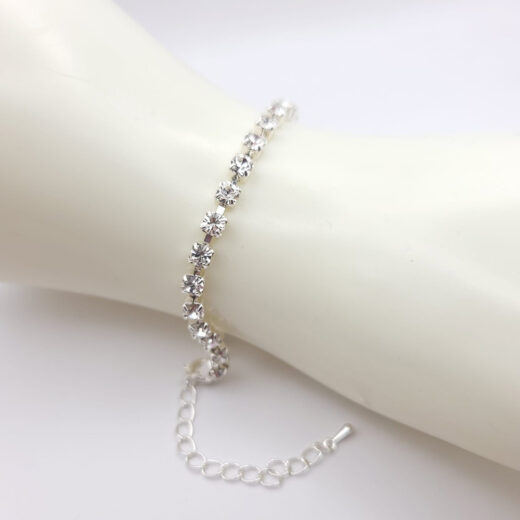 Kristall-Armband Sonnenstrahl silberfarben