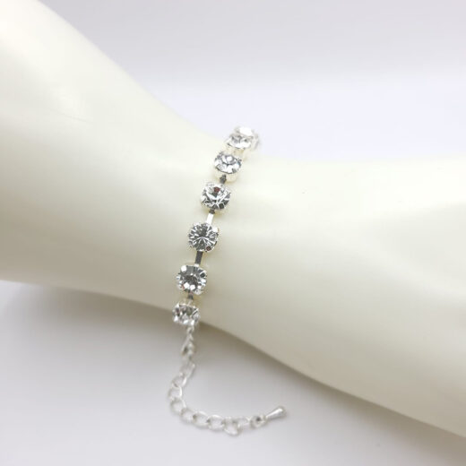 Kristall-Armband Sonnenstrahl silberfarben