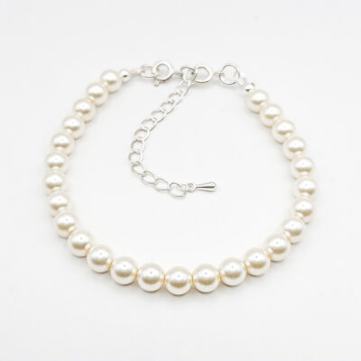 Perlen-Armband Pearl Effect White