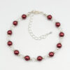 Perlen-Armband Pearl Effect Bordeaux