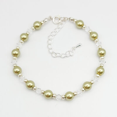 Perlen-Armband Pearl Effect Light Green