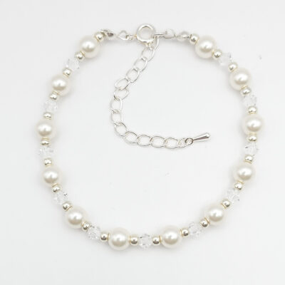 Perlen-Armband Pearl Effect White