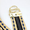 Reißverschluss Schlüsselband gold-blau