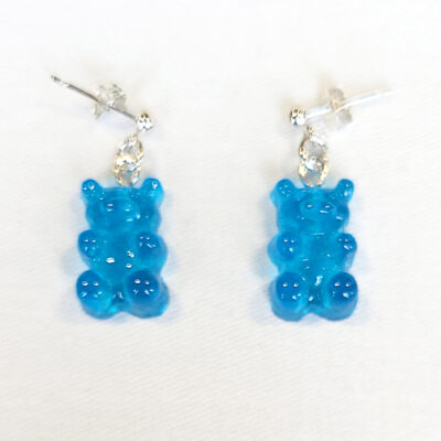 Gummibärchen-Ohrstecker blau