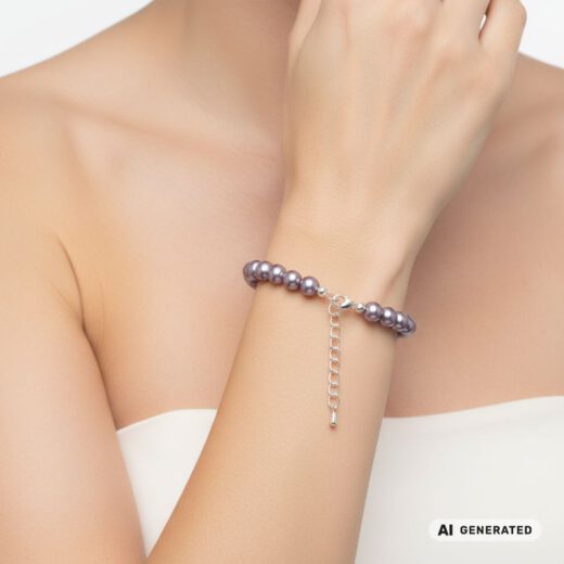 Perlen-Armband Pearl Effect Lavender - KI-generiert