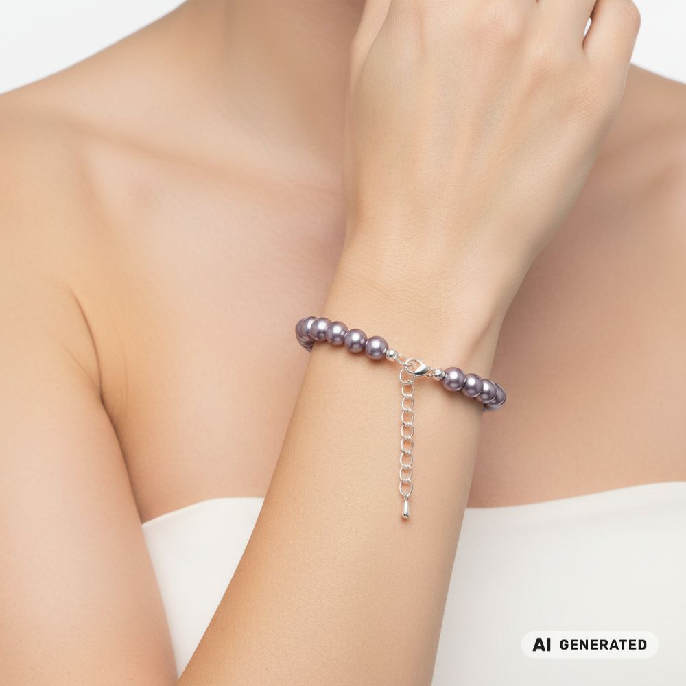 Perlen-Armband Pearl Effect Lavender - KI-generiert