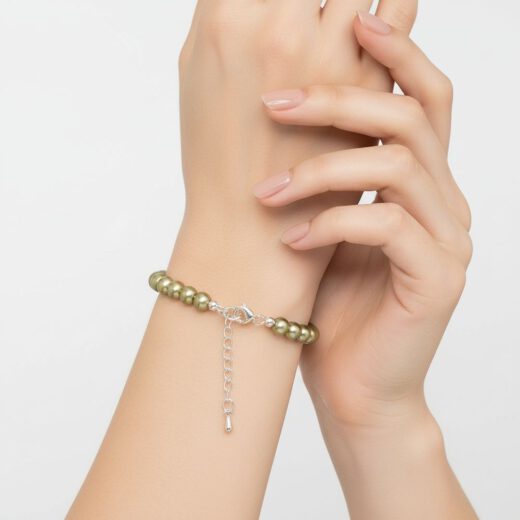 Perlen-Armband Pearl Effect Light Green