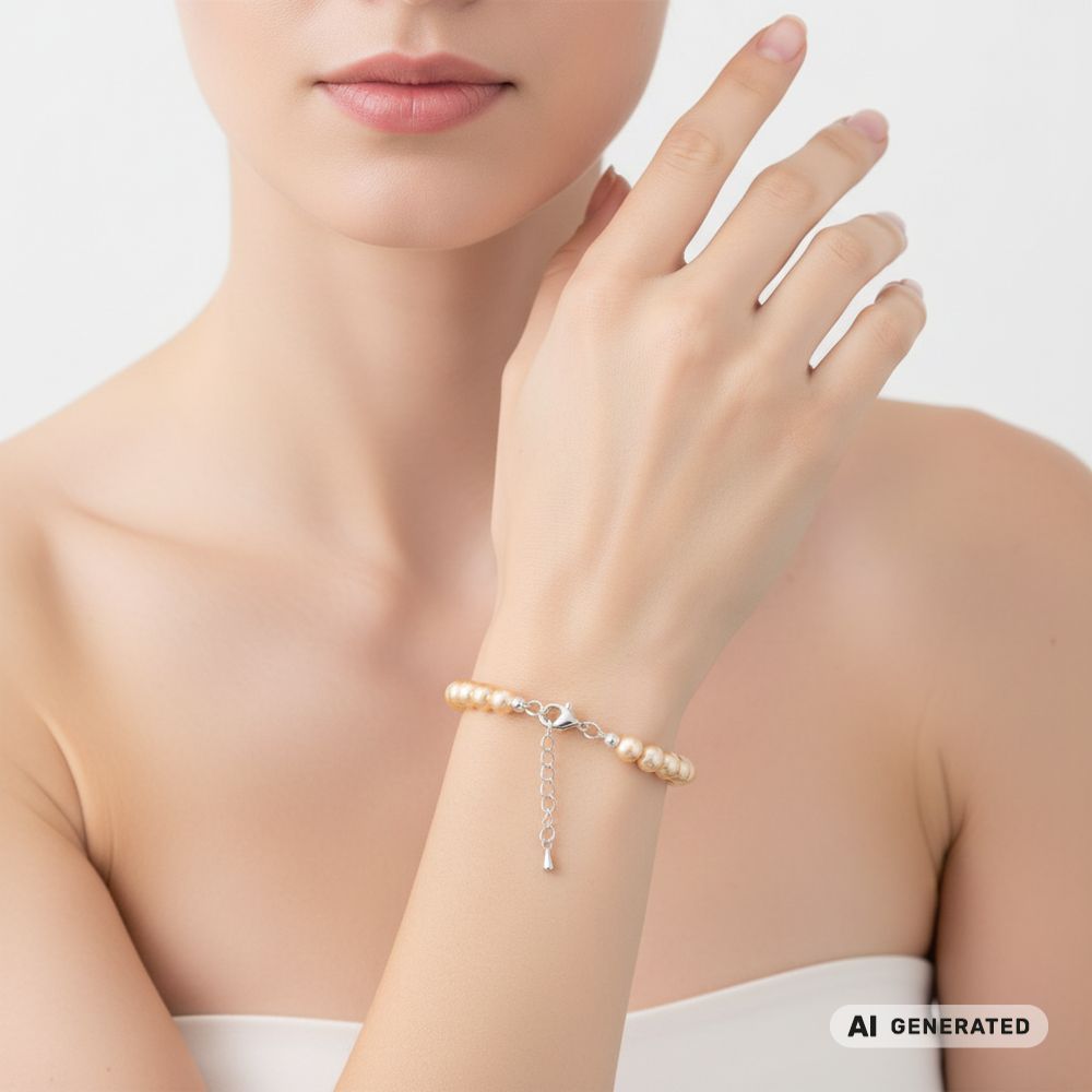 Perlen-Armband Pearl Effect Peach - KI-generiert