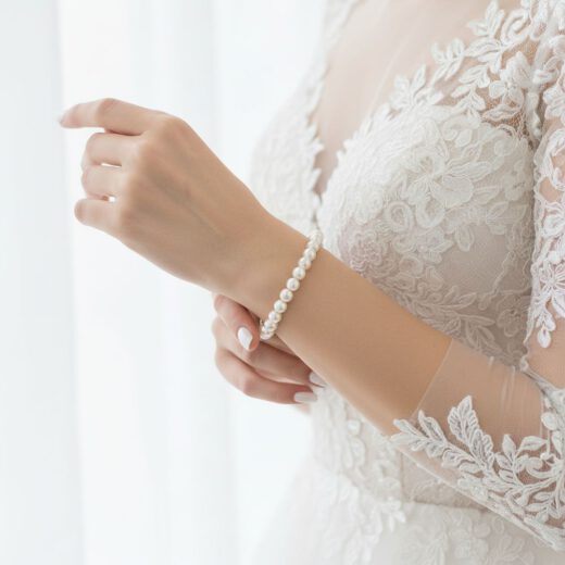 Perlen-Armband Pearl Effect White