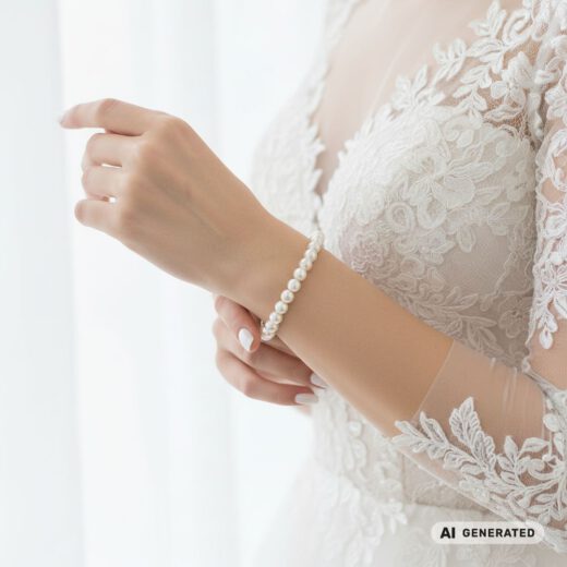 Perlen-Armband Pearl Effect White - KI-generiert