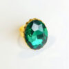 Wunsch-Ring Smaragd goldfarben