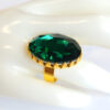 Wunsch-Ring Smaragd goldfarben