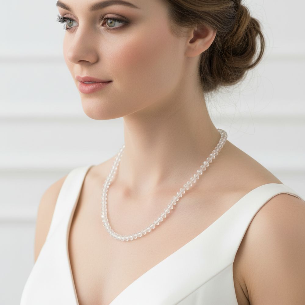 Kristallperlen-Kette Morgentau