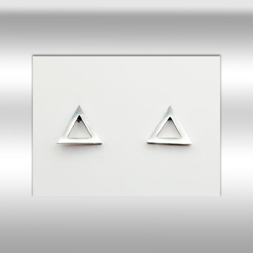 Edelstahl-Ohrstecker Triangel silber