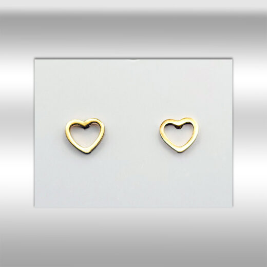Edelstahl-Ohrstecker Herz gold