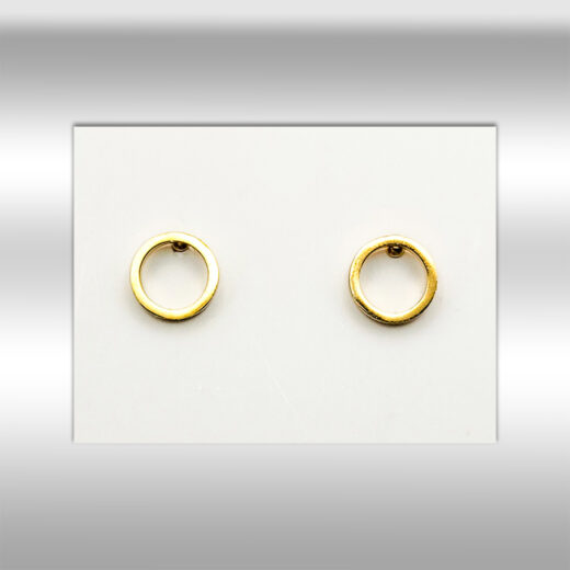 Edelstahl-Ohrstecker Kreis gold