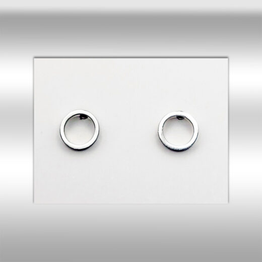 Edelstahl-Ohrstecker Kreis silber
