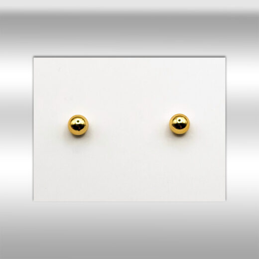 Edelstahl-Ohrstecker Kugel gold