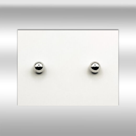 Edelstahl-Ohrstecker Kugel silber