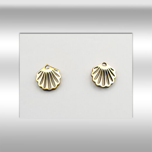 Edelstahl-Ohrstecker Muschel gold