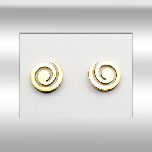 Edelstahl-Ohrstecker Spirale gold