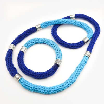 Textiles Schmuck-Duett „blue-marine“